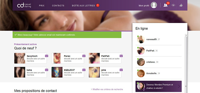 interface casual dating